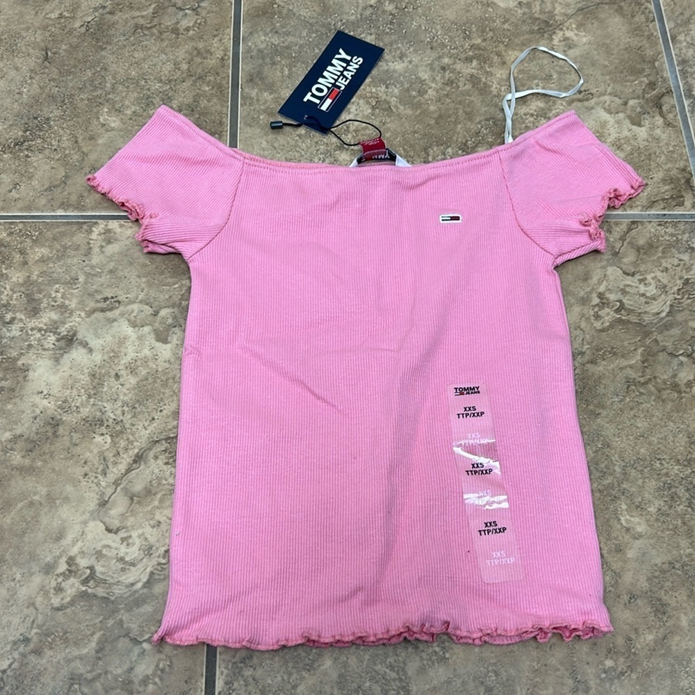 New Tommy Hilfiger pink xxs tee shirt